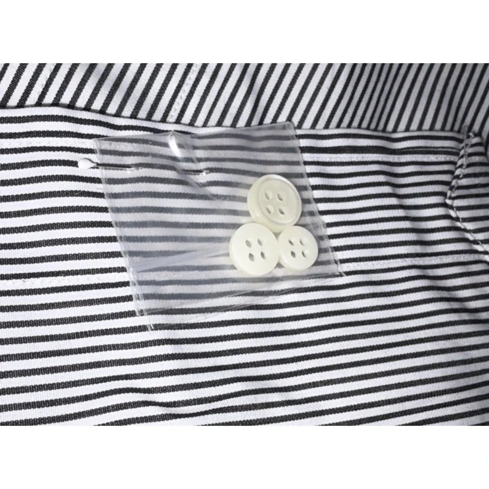 New Polo Ralph Lauren Small White Black Long Sleeve Striped Button Down